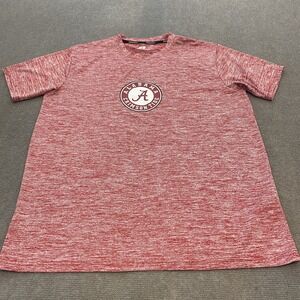 Alabama Crimson Tide Shirt Mens Large NCAA Football Russell Athletic Polyester